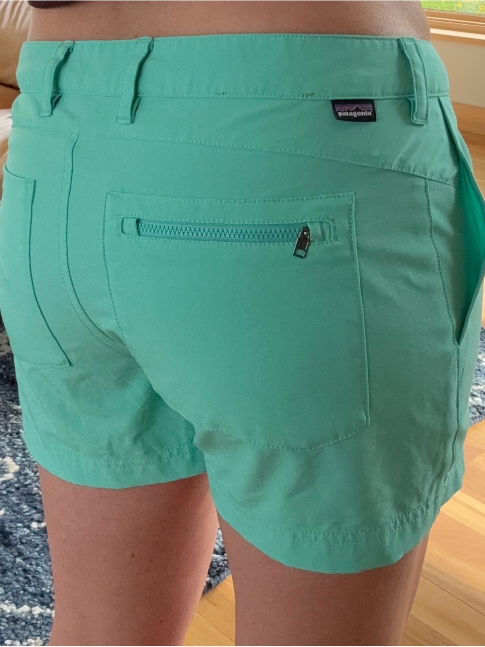 Patagonia Women's Mint Green Happy Hike Performance Shorts